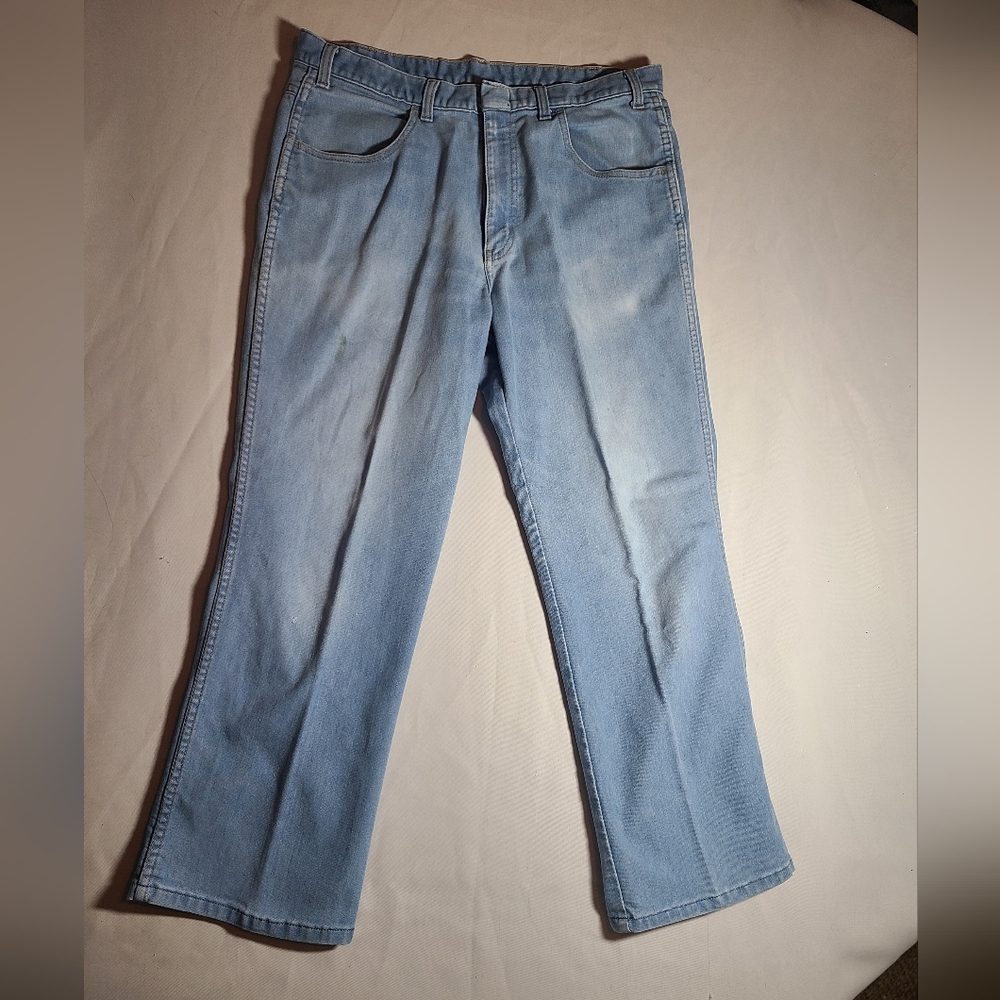 Vintage Towncraft Men’s Jeans 70s 80s Light Wash 33W Cropped